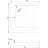 Mexen Rio štvorcový sprchovací kút 70 x 70 cm, grafit, chróm + vanička, biela - 860-070-070-01-40-4510
