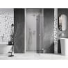 Mexen Lunar L sprchové dvere otváracie pravé 85 cm, transparentné, brúsený nikel - 834L-085-000-97-00-P