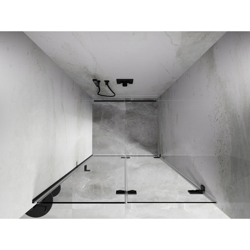 Mexen Lunar-F sprchové dvere skladacie pravé 90 cm, transparentné, brúsená gun gray - 836-090-000-66-00-P