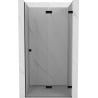 Mexen Lunar-F sprchové skladacie dvere pravé 65 cm, transparentné, čierne - 836-065-000-70-00-P