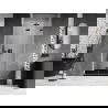 Mexen Lunar-F skladacie pravé sprchové dvere 75 cm, priehľadné, čierne - 836-075-000-70-00-P