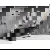 Mexen Lunar-F skladacie sprchové dvere pravé 90 cm, číre, čierne - 836-090-000-70-00-P