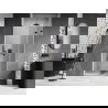 Mexen Lunar-F skladacie sprchové dvere pravé 90 cm, číre, čierne - 836-090-000-70-00-P