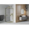 Mexen Rio polkruhový sprchový kút 90 x 90 cm, transparentný, zlatý - 863-090-090-50-00