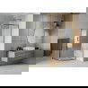 Mexen Rio sprchový kout půlkruhový 70 x 70 cm, pruhy, zlatý - 863-070-070-50-20