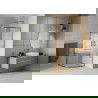 Mexen Rio sprchový kout půlkruhový 70 x 70 cm, pruhy, zlatý - 863-070-070-50-20