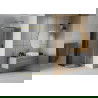 Mexen Rio sprchový kout půlkruhový 80 x 80 cm, grafit, zlatý - 863-080-080-50-40