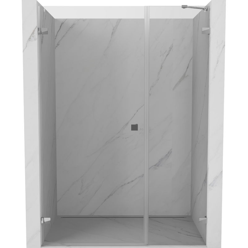 Mexen Lunar-B sprchové dvere otváracie ľavé 140 cm, transparentné, chróm - 832S-140-050-01-00-L