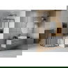 Mexen Rio sprchový kout půlkruhový 70 x 70 cm, pruhy, černý - 863-070-070-70-20