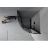 Mexen Rio sprchovací kút polkruhový 70 x 70 cm, grafitový, čierny - 863-070-070-70-40