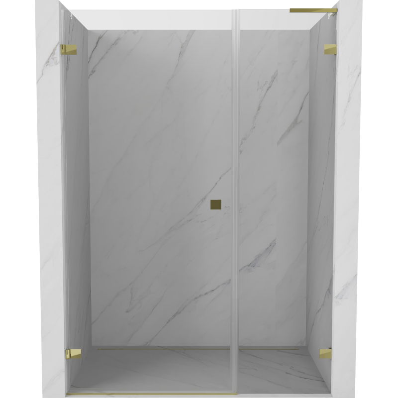Mexen Lunar-B L ľavé otváracie sprchové dvere 140 cm, transparentné, zlaté - 832SL-140-050-50-00-L