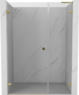 Mexen Lunar-B L ľavé otváracie sprchové dvere 140 cm, transparentné, zlaté - 832SL-140-050-50-00-L