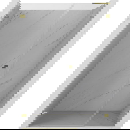 Mexen Lunar-B L sprchové dvere výklopné ľavé 145 cm, transparentné, zlaté - 832SL-145-050-50-00-L