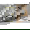 Mexen Rio sprchový kút polokruhový 70 x 70 cm, transparentný, zlatý + sprchová vanička Rio, biela - 863-070-070-50-00-4710