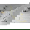 Mexen Rio sprchový kút polokruhový 70 x 70 cm, transparentný, zlatý + sprchová vanička Rio, biela - 863-070-070-50-00-4710