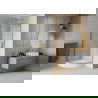 Mexen Rio sprchový kút polokruhový 70 x 70 cm, transparentný, zlatý + sprchová vanička Rio, biela - 863-070-070-50-00-4710
