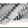 Mexen Lunar-B sprchové dvere výklopné ľavé 135 cm, transparentné, biele - 832S-135-050-20-00-L