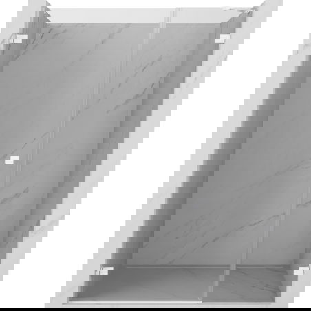 Mexen Lunar-B sprchové dvere výklopné ľavé 135 cm, transparentné, biele - 832S-135-050-20-00-L