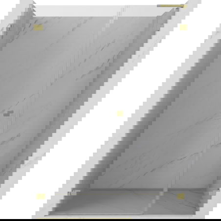 Mexen Lunar-B L sprchové dvere výklopné ľavé 140 cm, transparentné, zlaté kartáčované - 832SL-140-050-55-00-L