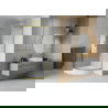 Mexen Rio sprchový kout polokruhový 70 x 70 cm, pruhy, zlatý + vanička Rio, bílý - 863-070-070-50-20-4710