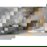 Mexen Rio sprchový kout půlkruhový 90 x 90 cm, mléčný, zlatá + sprchový základ Rio, bílý - 863-090-090-50-30-4710
