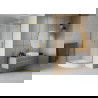 Mexen Rio sprchový kout půlkruhový 90 x 90 cm, mléčný, zlatá + sprchový základ Rio, bílý - 863-090-090-50-30-4710