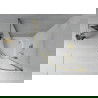 Mexen Rio sprchový kout půlkruhový 90 x 90 cm, mléčný, zlatá + sprchový základ Rio, bílý - 863-090-090-50-30-4710