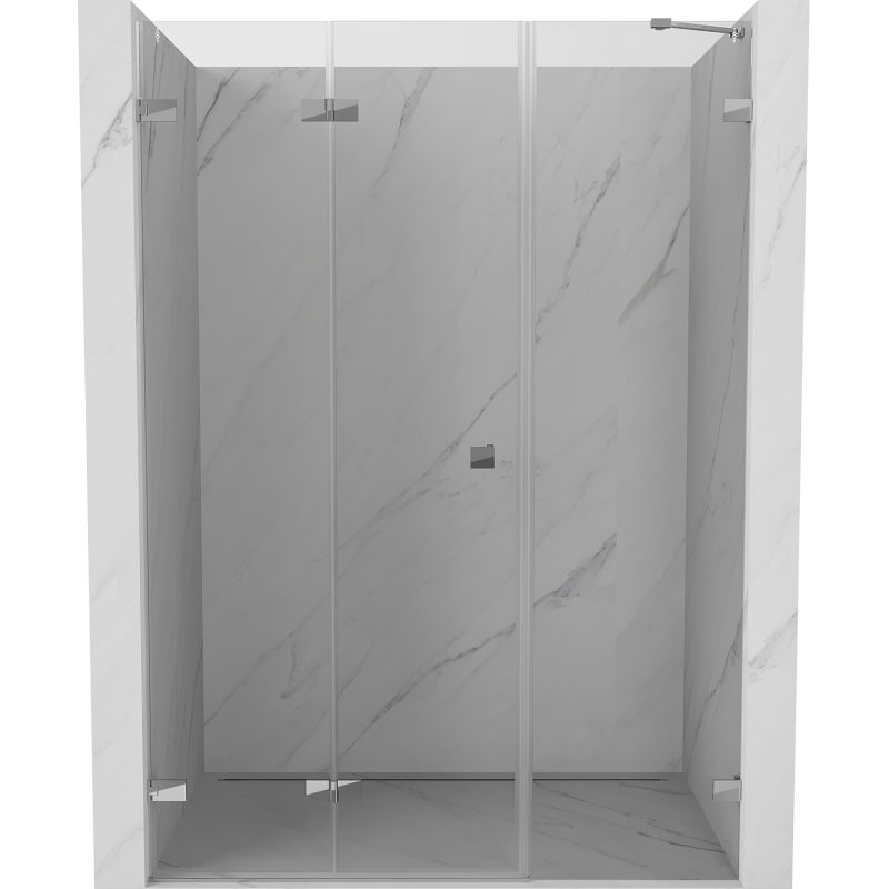 Mexen Lunar-F skladacie sprchové dvere ľavé 150 cm, transparentné, chróm - 836S-150-050-01-00-L