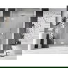 Mexen Lunar-F skladacie sprchové dvere ľavé 135 cm, transparentné, biele - 836S-135-050-20-00-L