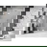 Mexen Lunar-F skladacie sprchové dvere ľavé 135 cm, transparentné, biele - 836S-135-050-20-00-L