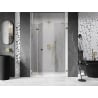 Mexen Lunar-F skladacie sprchové dvere ľavé 135 cm, transparentné, zlaté - 836S-135-050-50-00-L