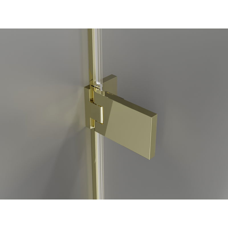 Mexen Lunar-F skladacie sprchové dvere ľavé 135 cm, priehľadné, zlaté - 836S-135-050-50-00-L