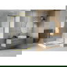 Mexen Rio štvorcová sprchová kabína 90 x 90 cm, pruhy, zlatá + závesný bidet Rio, biela- 860-090-090-50-20-4510