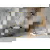 Mexen Rio štvorcová sprchová kabína 80 x 80 cm, inovať, zlatá + závesný bidet Rio, biela- 860-080-080-50-30-4510