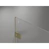 Mexen Lunar-F skladacie sprchové dvere ľavé 140 cm, transparentné, zlaté brúsené - 836S-140-050-55-00-L