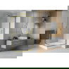 Mexen Rio štvorcová sprchová kabína 90 x 90 cm, inovať, zlatá + závesný bidet Rio, biela- 860-090-090-50-30-4510