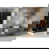 Mexen Rio štvorcová sprchová kabína 90 x 90 cm, grafitová čierna, zlatá + závesný bidet Rio, biela- 860-090-090-50-40-4510