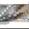 Mexen Rio polkruhová sprchová kabína 70 x 70 cm, inovať, čierna + závesný bidet Rio, biela- 863-070-070-70-30-4710