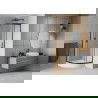 Mexen Rio sprchový kout půlkruhový 80 x 80 cm, matný, černý + vanička Rio, bílá - 863-080-080-70-30-4710