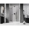 Mexen Lunar-F skladacie sprchové dvere ľavé 130 cm, transparentné, brúsené gun gray - 836S-130-050-66-00-L