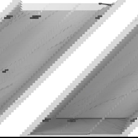 Mexen Lunar-F skladacie sprchové dvere ľavé 140 cm, transparentné, gun gray brúsené - 836S-140-050-66-00-L