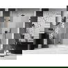 Mexen Lunar-F skladacie sprchové dvere ľavé 140 cm, transparentné, brúsené gun gray - 836S-140-050-66-00-L