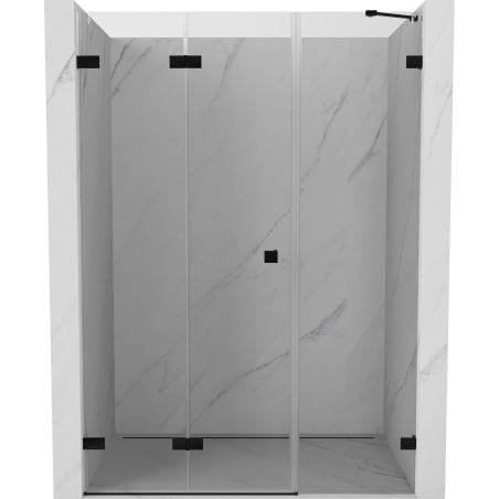 Mexen Lunar-F skladacie sprchové dvere ľavé 120 cm, transparentné, čierne - 836S-120-050-70-00-L