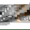 Mexen Rio štvorcová sprchová kabína 90 x 90 cm, pruhy, čierna + závesný bidet Rio, biela- 860-090-090-70-20-4510