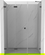 Mexen Lunar-F skladacie sprchové dvere ľavé 110 cm, transparentné, gun metal - 836S-110-050-95-00-L