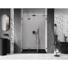 Mexen Lunar-F skladacie sprchové dvere ľavé 135 cm, transparentné, gun metal - 836S-135-050-95-00-L