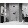 Mexen Lunar-F skladacie sprchové dvere ľavé 135 cm, transparentné, gun metal - 836S-135-050-95-00-L