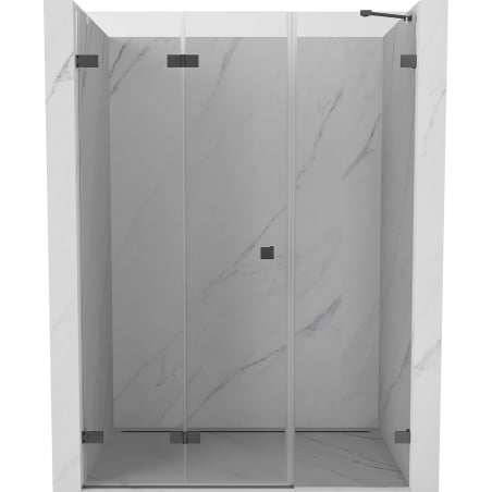 Mexen Lunar-F skladacie sprchové dvere ľavé 145 cm, transparentné, gun metal - 836S-145-050-95-00-L