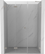 Mexen Lunar-F skladacie sprchové dvere ľavé 120 cm, transparentné, brúsený nikel - 836S-120-050-97-00-L