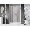 Mexen Lunar-F skladacie sprchové dvere ľavé 130 cm, transparentné, brúsený nikel - 836S-130-050-97-00-L